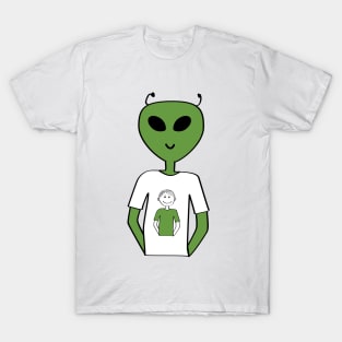 Alien Human T-shirt-T-shirt (short hair) T-Shirt